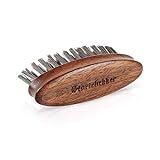 Störtebekker® Premium Bartbürste - Made in Germany - Entwirrt den Bart und bringt ihn in Form - Beugt Juckreiz vor - Nachhaltige BioniFil Borsten - Nussbaumholz - Beard Brush