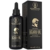 Bartöl BIO Kaltgepresst – Gesichtsöl - 100ml – Vegan – Bartöl Herren – Ideales Geburtstagsgeschenk Männer - Intensive Bartpflege mit Männlichem Duft – Beard