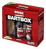 BRISK Bart GESCHENKSET (limited edition) - Set bestehend aus: 1x Bart-Öl 30 ml + 1x Bart-Shampoo 150 ml + 1x stylischer Holzkamm, 180 ml